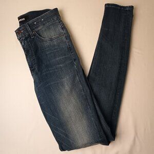 Express Brand Denim Jeans Women's Size 4 Long High Rise Skinny Leg Medium Wash